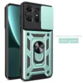 Funda protectora para Moto Edge 50 Pro 5G con cubierta de cámara y soporte de anillo - MOTO edge60Fusion / Verde Oscuro