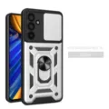 Προστατευτική Θήκη Samsung M55 5G Ασημί Θωράκιση Στήριξης Δαχτυλίδι Κάμερας - Για M55 / Ασημί