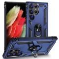 Funda protectora blindada resistente con soporte de anillo azul para telefono movil - S26plus / Azul