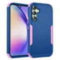 Fundas de protección de doble capa para teléfono, resistente a los golpes con detalles de colores. - Azul Real y Rosa