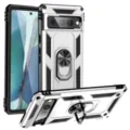 Funda protectora resistente con soporte de anillo para serie Google Pixel carcasa - Plateado