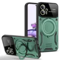 Θήκη προστασίας για Motorola Moto G84 G34 G24 E13 με βάση δακτυλίου και προστασία φακού. - MOTO G84 / Πράσινο