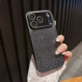 Luxury Glitter Phone Case Big Window Camera Protection Shockproof Back Cover iPhone - For 13Pro / Black
