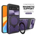 Magnetic rugged phone case for Google Pixel 9 Pro XL 5G shockproof military cover. - Pixel 9A / Dark Purple