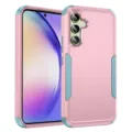 Fundade teléfono híbrida robusta Samsung a prueba de golpes rosa azul estilo viajero - A54 5G / Rosa y Verde Grisáceo