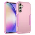 Funda protectora rosa para Samsung Galaxy, carcasa híbrida de doble capa con diseño antigolpes. - Rosa y Rosa