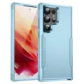 Vista detallada de la funda protectora azul claro con recortes precisos y esquinas reforzadas. - Verde Grisáceo y Verde Grisáceo / S25 Ultra