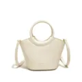 Elegant off-white bucket handbag, stylish top handle and crossbody bag for modern women. - Off White
