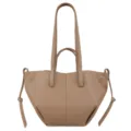 Stylish women shoulder bag fashion leather tote dumpling handbag casual crossbody purse. - Khaki