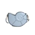Light blue nautilus crossbody bag, cute shell shaped shoulder bag for women daily fashion style. - Blue