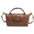 Elegante retro moda mujer bolso de hombro bandolera asa superior nylon plegable. - Café