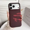Thermal color changing phone case compatible with iPhone, protective hard back cover skin accessory. - Fuschia / iPhone 17