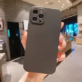 Coque de téléphone à texture de grès mat compatible avec iPhone 16 Pro Max en noir - Pour iPhone XR / Noir Graphite