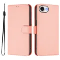 Roze PU lederen flip telefoonhoesje portemonnee hoes met polsband voor iPhone SE4 - Compatibel Model (iphone SE4) / Roze