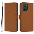 Bruine PU lederen flip wallet telefoonhoesje met magnetische sluiting voor Nokia Pulse PRO. - Donkerbruin