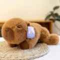Cute brown capybara plush toy, soft stuffed animal doll, perfect car ornament and cozy gift. - Capybara / 20cm