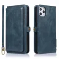 Blauwe lederen portemonnee telefoonhoesje detail met kaartsleuven en afneembare band. - Blauw / Andere Modellen Noteren Bij Bestelling