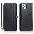 Multifunctionele afneembare lederen portemonnee telefoonhoes met handige polsband voor iPhone - Zwart / Andere Modellen Noteren Bij Bestelling