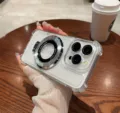 Funda protectora transparente y antichoque con soporte de anillo MagSafe para iPhone Pro Max - Cojín de aire en las cuatro esquinas / Transparente / iPhone 16E
