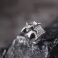 Retro silver bat ring for women men gothic punk vintage adjustable open finger jewelry gift - Vintage Silver Bat Style (D24-044)