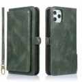 Elegante custodia per cellulare in pelle multifunzionale verde scuro con pratica dragonne. - Verde Scuro