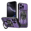 Rugged Armor Magnetic Phone Case with Camera Protector and Ring Stand in Purple Color - Lavender / Mate 70 Pro Plus