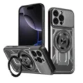 Magnetische Ruestung Handyhuelle mit Staender Titangrau fuer Huawei Mate 70 Pro Variante - Spacegrau