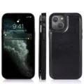 Funda de cartera de cuero negro para teléfono con ranuras para tarjetas y protección. - S25 / Negro