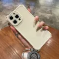 Funda protectora para Apple iPhone, diseño antichoc de cuatro esquinas, elegante silicona. - Blanco / iPhone16
