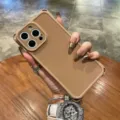 Funda de teléfono anticaída con protector de lente, cubierta suave flexible compatible con iPhone. - Café
