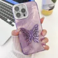 Foil Purple With Butterfly Stand / iPhone 13