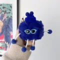 Plush furry cute monster AirPods case with funny glasses and legs for Apple AirPods Pro cover. - Airpods 1/2 Universal / Blue Character