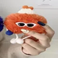 Fluffy plush sunglasses character AirPods case cute protective cover soft toy style variant - Airpods 1/2 Universal / Red Character