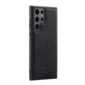 Coque de téléphone magnétique en cuir avec porte-carte pour Samsung Galaxy S24 Ultra - Coque Arrière Unique - Noir / S25 ULTRA