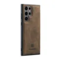 Coque de téléphone en cuir marron étui portefeuille magnétique pour Samsung Galaxy S24 Ultra - Coque Seule - Café / S25 ULTRA