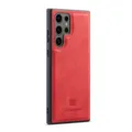 Coque de téléphone magnétique rouge en cuir étui portefeuille amovible pour Samsung Galaxy - Coque Seule - Rouge / S25 ULTRA