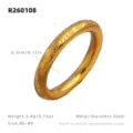 Bague chanceux en acier inoxydable style chinois mode femmes bijoux taille 6 a 9 - US 6 / Bague Wanfu / Or