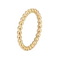 Bague Perles Or Acier Inoxydable Plaque Or 18K Bague Empilable Boules Pour Femme - Taille 5 / Or