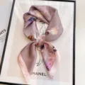 Silk square scarf for women elegant floral print neckerchief spring autumn fashion accessory - Dandelion Flower Field