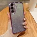 Cover per telefono morbida con strass sfumati e glitter per serie Samsung Galaxy, elegante. - Viola Strass Glitter Sfumato / Samsung A15