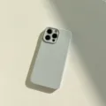 Funda protectora de silicona líquida para iPhone, estuche suave antichoque y anticaída. - iPhone 15 Pro / Gris Azulado