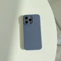 Funda para teléfono de silicona líquida para iPhone 15 Pro Max suave cubierta antiimpactos - iPhone 15 Pro / Gris Lavanda