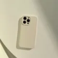 Funda de teléfono de silicona líquida para iPhone 15 Pro Max, carcasa suave en blanco roto. - iPhone 15 Pro / Blanco Antiguo