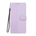 Étui portefeuille à rabat en cuir PU violet avec dragonne et motif de cubes géométriques pour iPhone. - 7g/8g / Violet