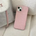 Funda de teléfono rosa con textura de cocodrillo para iPhone, cubierta protectora elegante - iPhone 12 / Macaron Cocodrilo - Rosa Arena