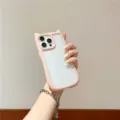 Roze 3D schattige kattenoor siliconen telefoonhoesje compatibel met iPhone schokbestendig - iPhone 15 / Roze