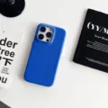 Solid blue lambskin texture phone case compatible with Apple iPhone 15 14 13 12 pro full cover - Dark Blue / iPhone 12