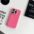 Pink phone case compatible with iPhone, solid color napa leather texture full wrap protective cover. - Rose Pink / iPhone 13