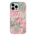 Custodia per telefono con sfumatura strutturata 3D compatibile con iPhone, design morbido. - Ruga Inchiostro ROMANTIC