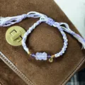 Handmade braided adjustable purple crystal bear bracelet sweet ethnic style jewelry - Amethyst Bear